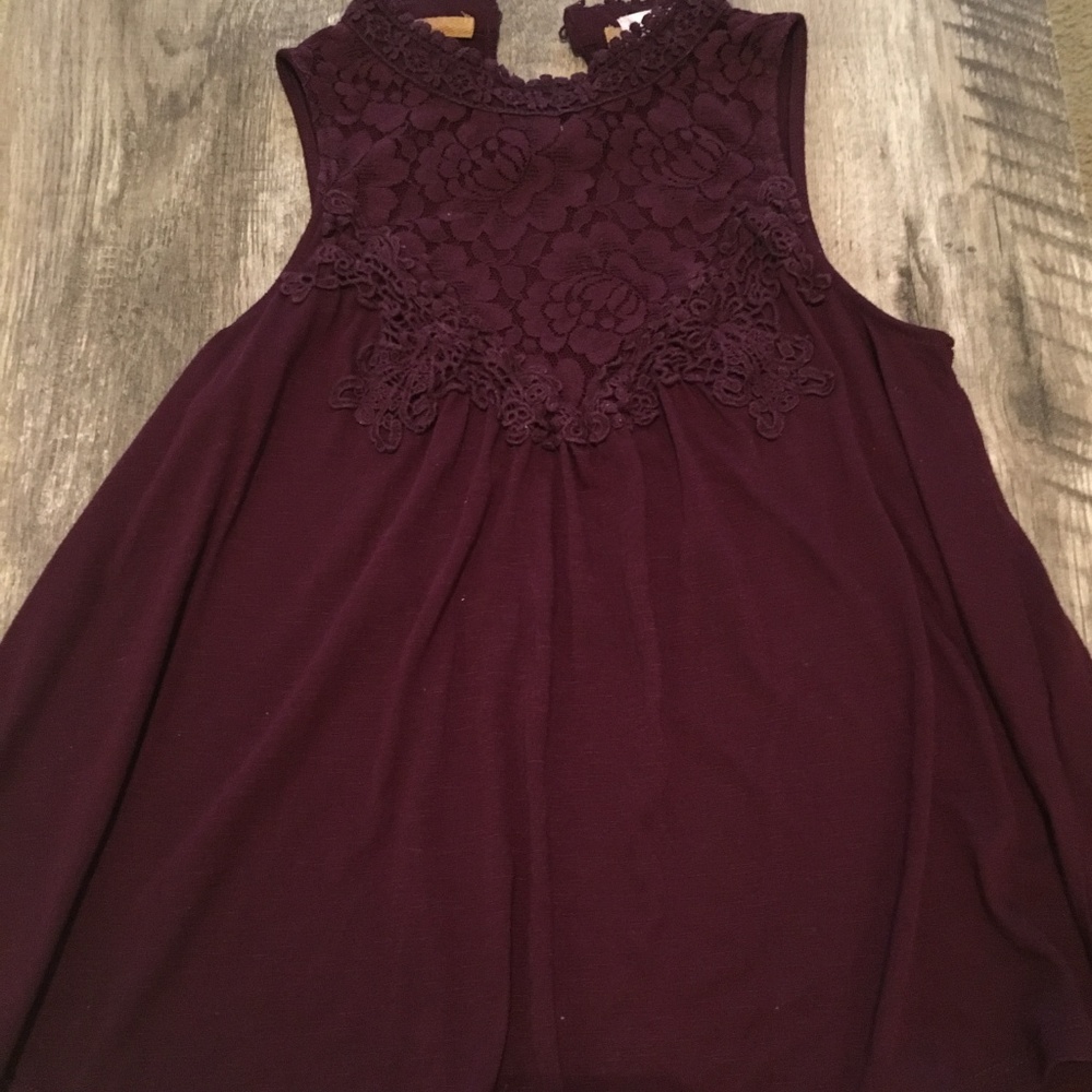Altar'd State Burgundy Sleeveless Top